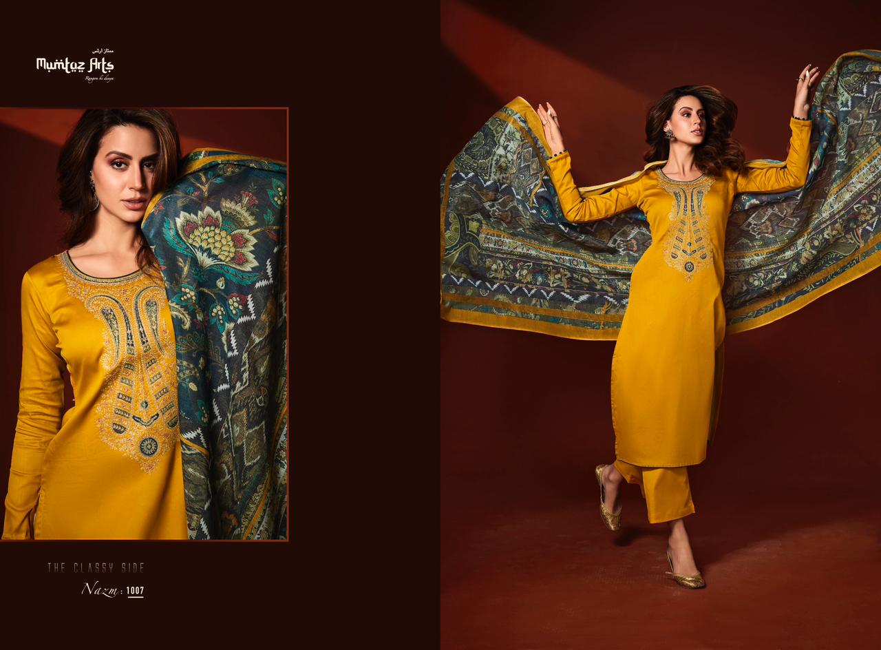 Mumtaz Nazm Fancy Viscose Wholesale Designer Dress Material Collection